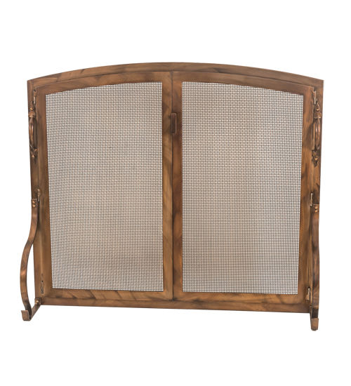 Meyda 44" Wide X 38" High Prime Arched Operable Door Fireplace Screen