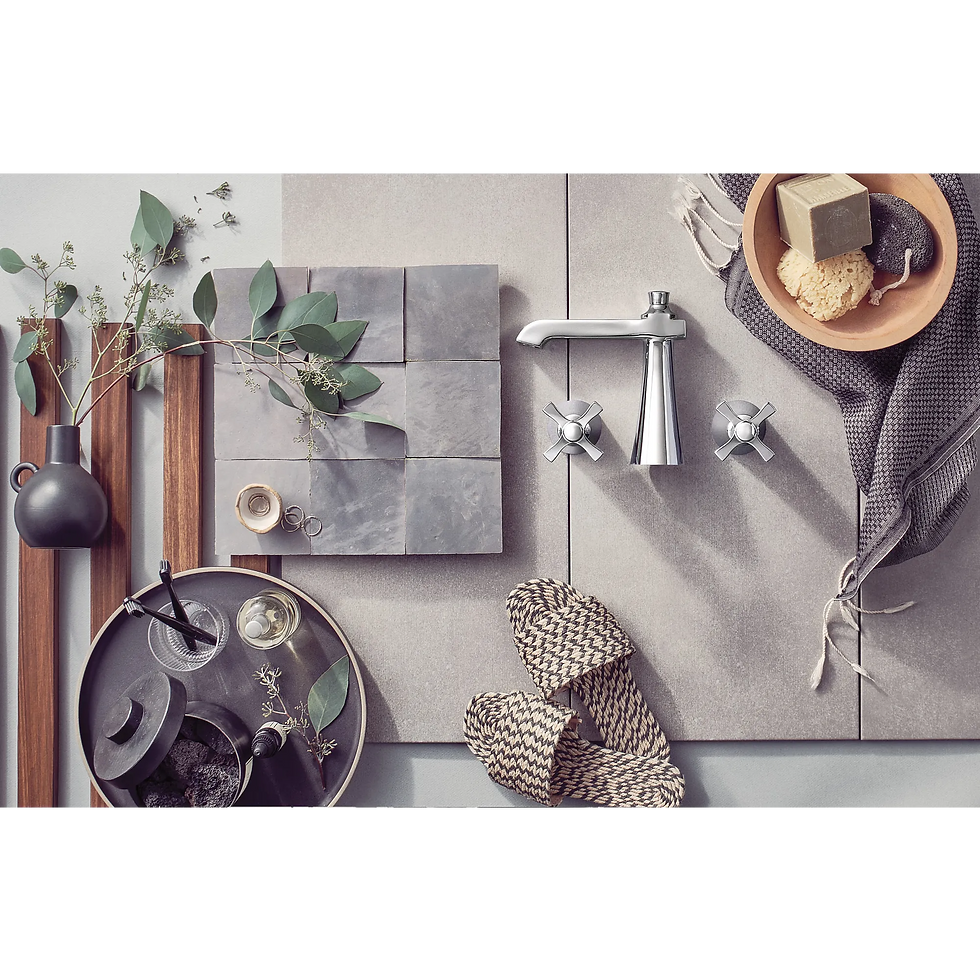 Thumbnail: Flara Chrome two-handle high arc bathroom faucet
