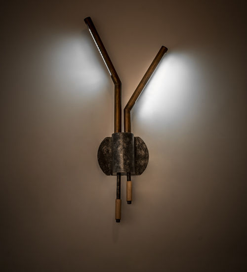 Meyda 12"W Varillas LED Wall Sconce