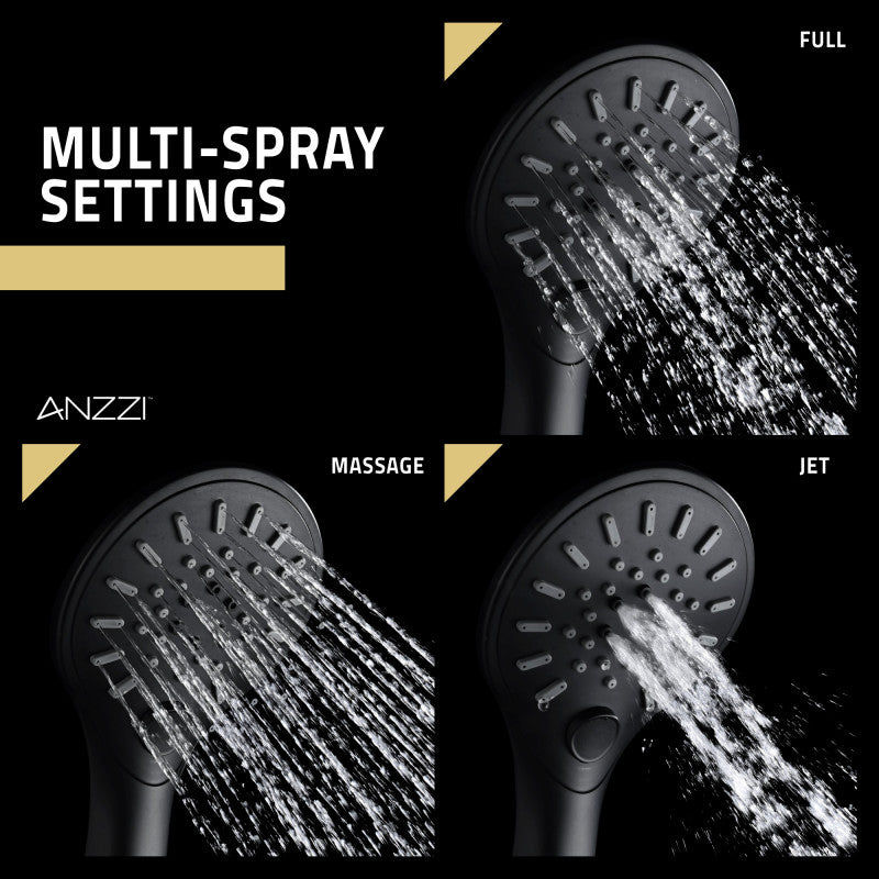 Thumbnail: ANZZI Magnetic Valkyrie Multi-Spray Retro-Fit 7.48 in. Dual Wall Mount