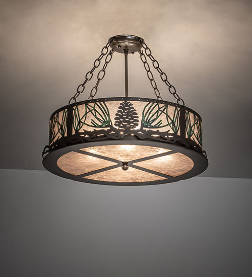 Meyda 22" Wide Mountain Pine Semi-Flushmount