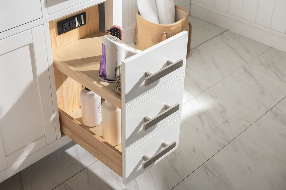 Thumbnail: Design Element Bath Kitchen Valentino 48" Single Sink Vanity w/ White