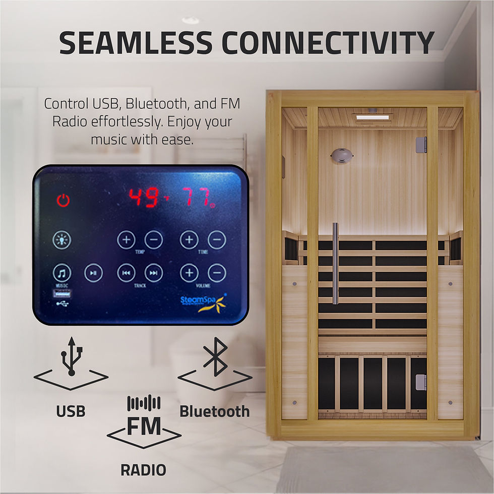 Thumbnail: SaunaSpa Fiji 2-Person Carbon FAR Infrared Hemlock Wooden Indoor Home