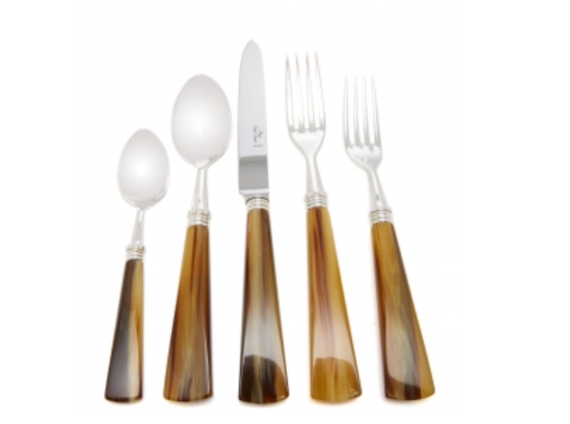 Tonia Dark Horn 5-Piece Place Setting