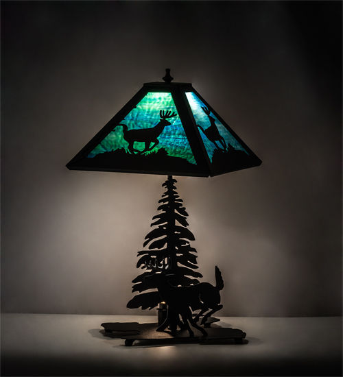 Meyda 21" High Lone Deer Table Lamp