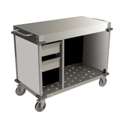 Cadco CBC-PHRX-L4 52 1/2" Mobile Demo/Sampling Cart w/ (2) Drawers &