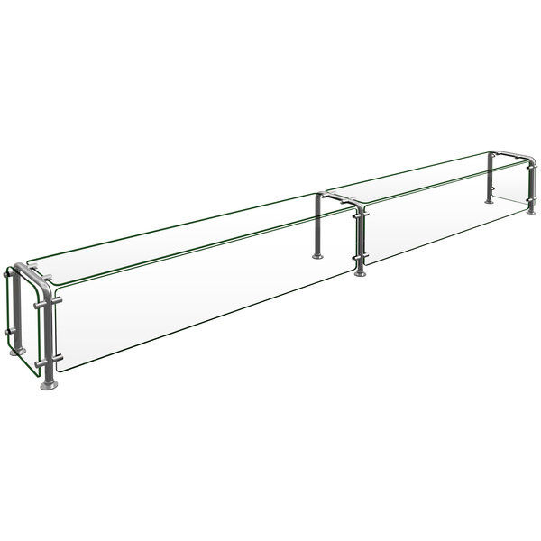 Hatco Flav-R-Shield 108″ x 12″ Full Service Pass-Over Sneeze Guard with Two Bays