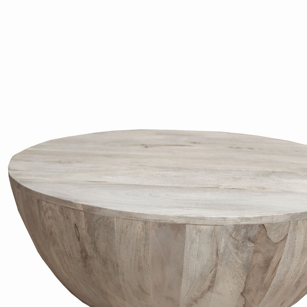 Thumbnail: The Urban Port Arthur 35.5" Round Mango Wood Coffee Table, Subtle