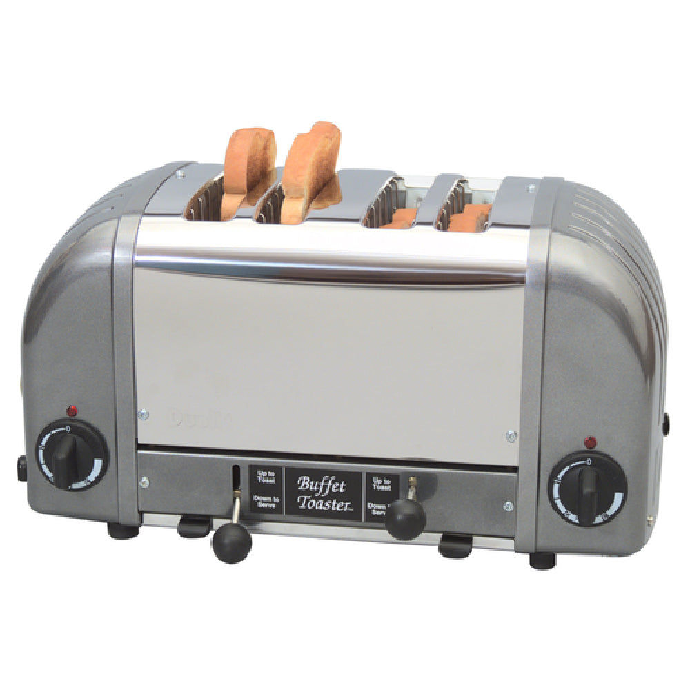 Cadco CBF-4M 15" Buffet Toaster Pop-up Stainless Steel w/ Keep Warm