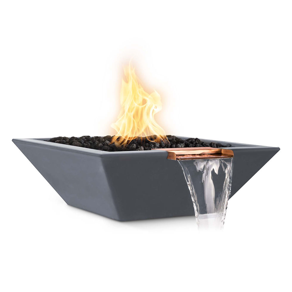 Thumbnail: The Outdoor Plus Maya Fire & Water Bowl in GFRC Concrete