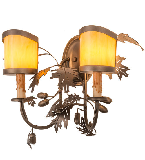 Meyda 18"W Oak Leaf & Acorn 2 LT Wall Sconce — MEY-158693