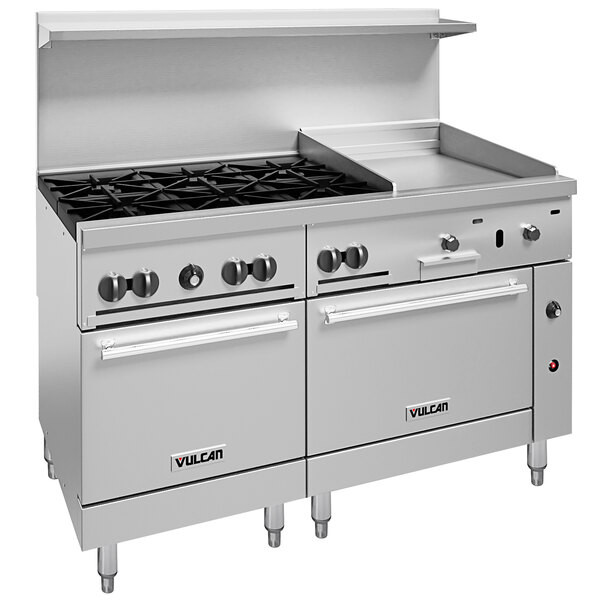Vulcan 60SS-6B24GP Endurance Series Liquid Propane 60″ Range with 6 Burners, 24″