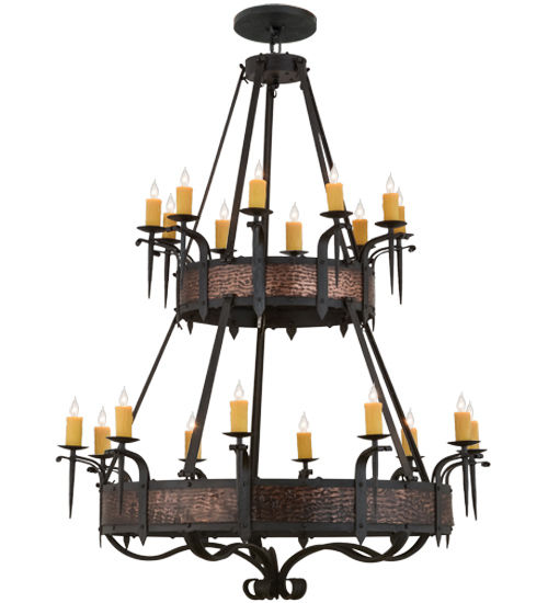 Meyda 56" Wide Costello 20 Light Two Tier Chandelier — MEY-158265