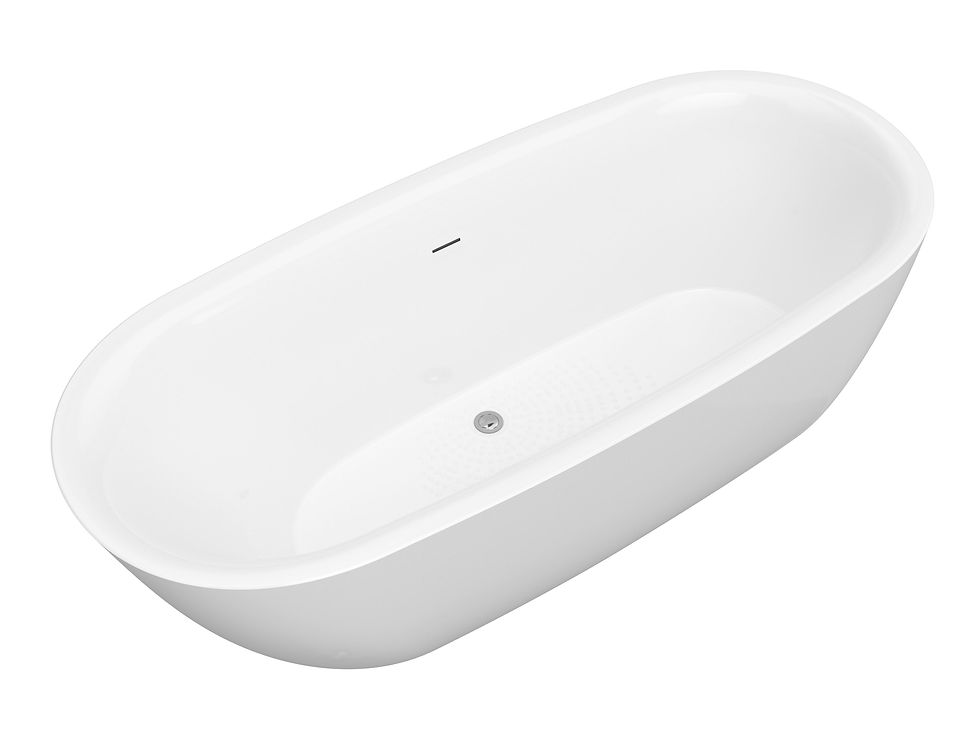 Thumbnail: ANZZI Ami Series 59 in. x 30 in. Flat Bottom Acrylic Freestanding 79