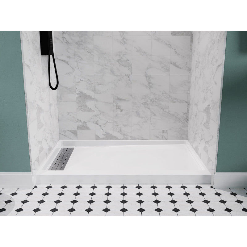 Thumbnail: ANZZI Alexander 48 in. x 32 in. Shower Base in White