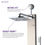 Thumbnail: Dion Series 39 in. 2-Jetted Shower Tower with Heavy Rain Shower and Body Jets an