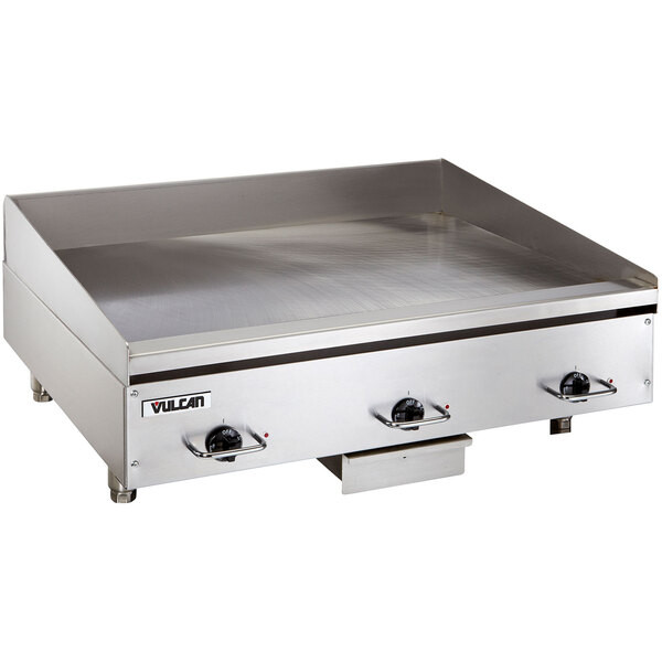 Vulcan HEG36E-24C 36″ Electric Chrome Top Restaurant Griddle with Snap-Action Th