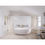 Thumbnail: Hangiri 5.5 ft. Solid Surface Center Drain Freestanding Bathtub in Matte White