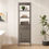 Thumbnail: 21x17x72 inches MDF Floor Standing Linen Cabinet with Soft Door in Driftwood Gra