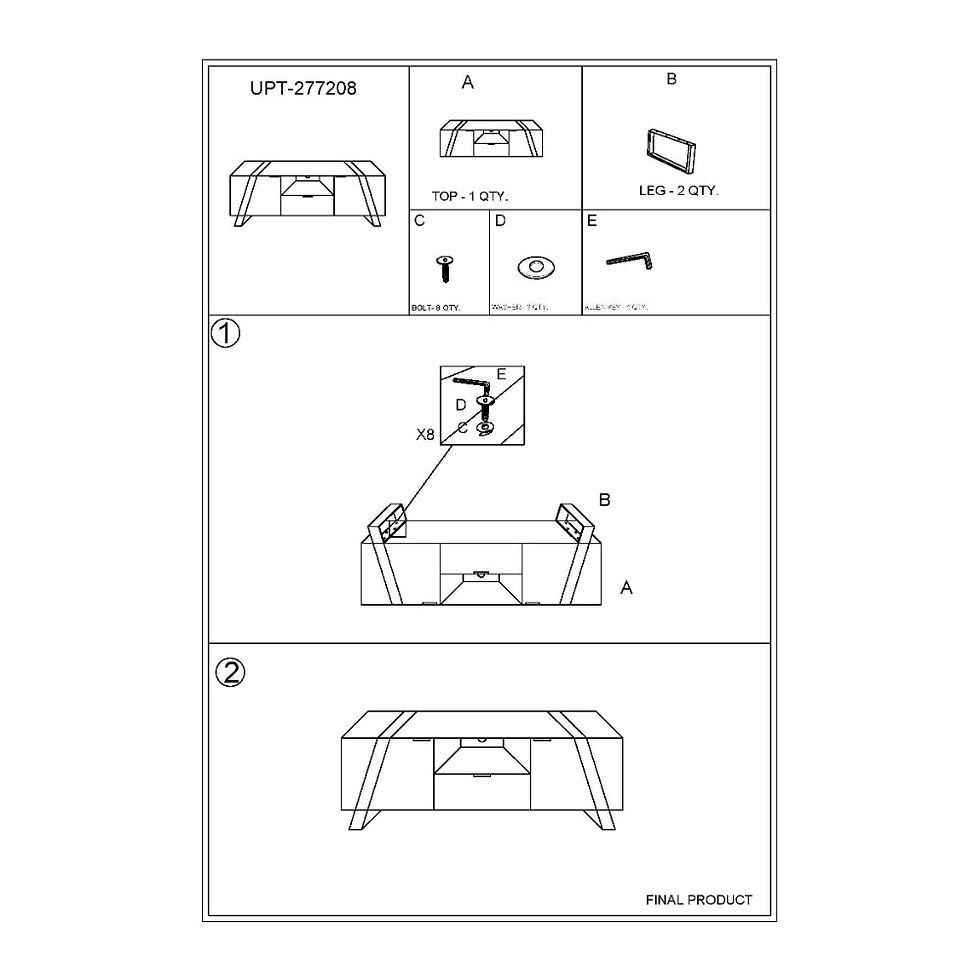 Thumbnail: The Urban Port Aza 59" Handcrafted TV Console w/ Drawer Natural Brown