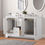 Thumbnail: 54x22x34.5’’ Double Sink Freestanding Bathroom Vanity with Stone Top