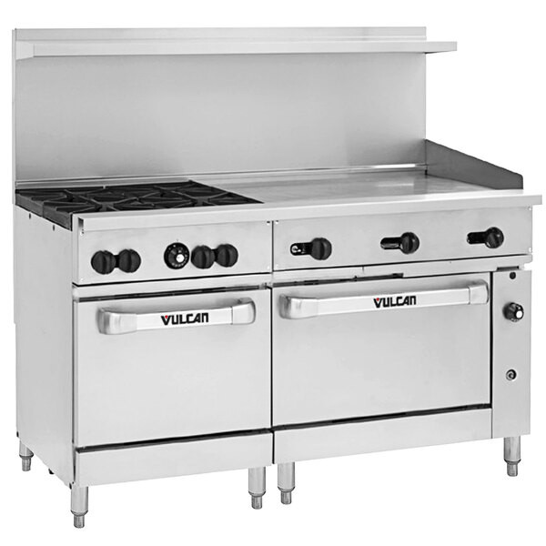 Vulcan 60SS-4B36GP Endurance Liquid Propane 4 Burner 60″ Range with 36″ Manual G