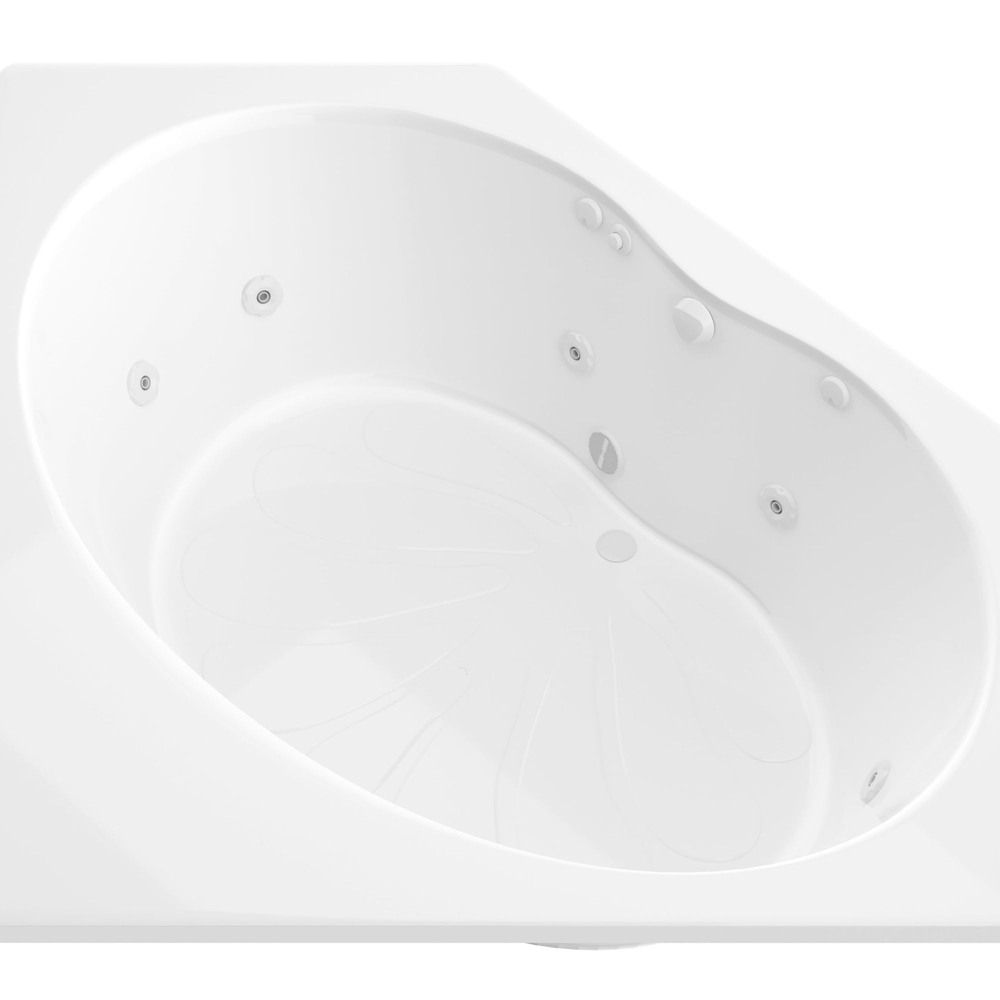 Atlantis Whirlpools Eclipse 60 x 60 Corner Whirlpool Jetted Bathtub 6060EWL