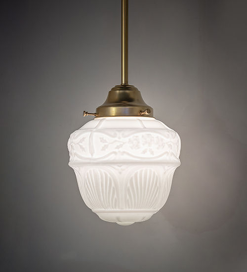 Meyda 8" Wide Revival Schoolhouse Rochelle Globe Mini Pendant