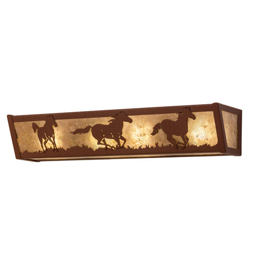 Meyda 24" Wide Running Horses Vanity Light