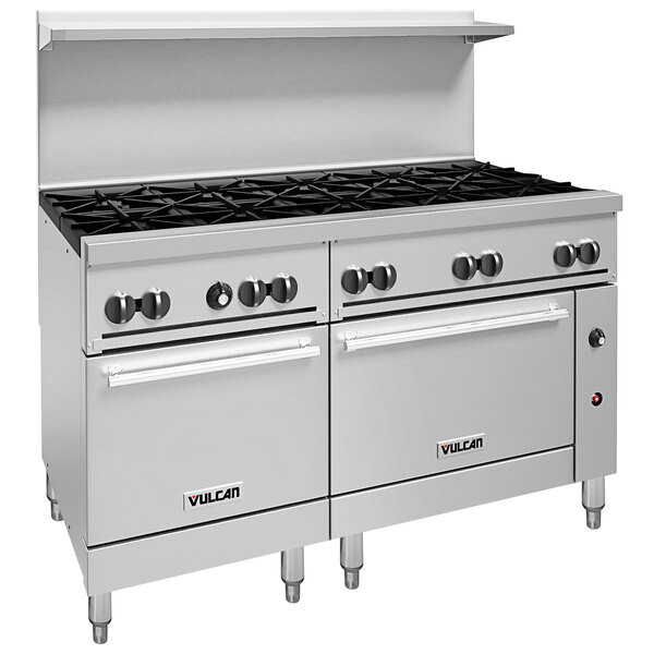 Vulcan 60SS-10BN Endurance 10 Burner 60″ Natural Gas Range with Standard Oven Ba