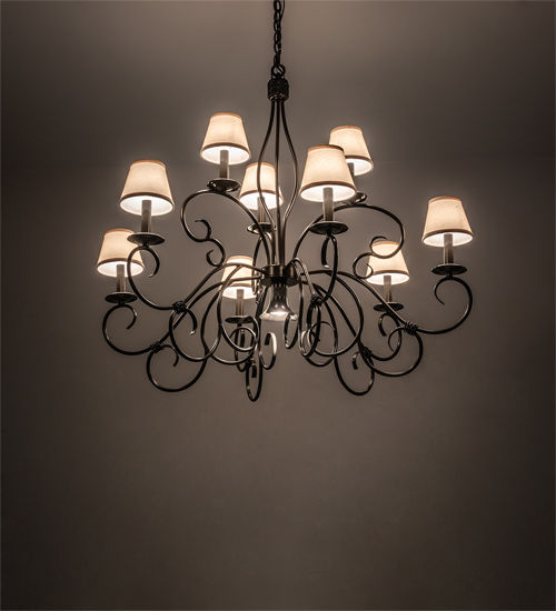 Meyda 40" Wide Grace 10 Light Two Tier Chandelier