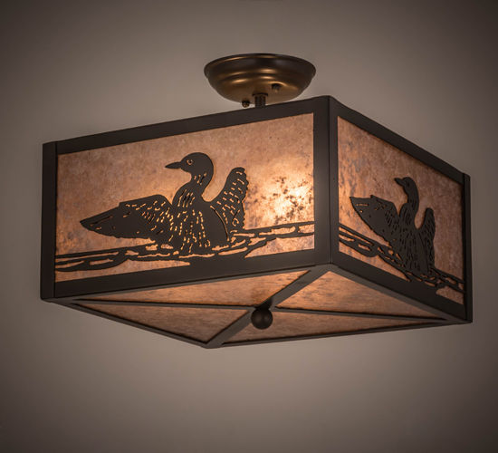 Meyda 14"Sq Loon Flushmount