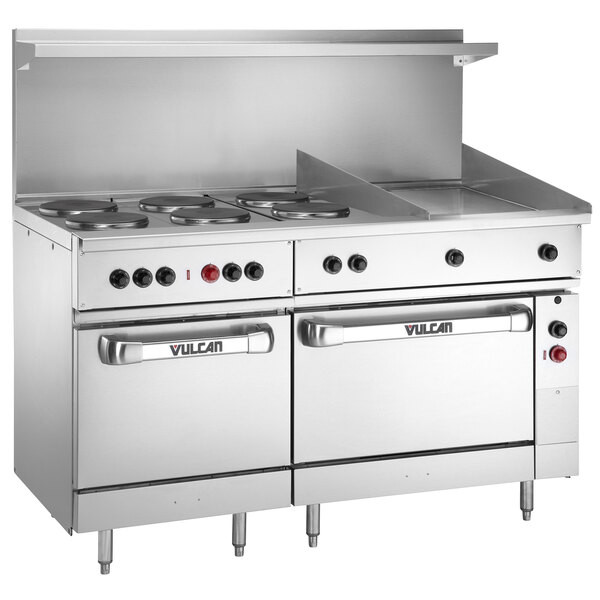 Vulcan EV60SS-6FP24G480 Endurance Series 60″ Electric Range with 6 French Plates