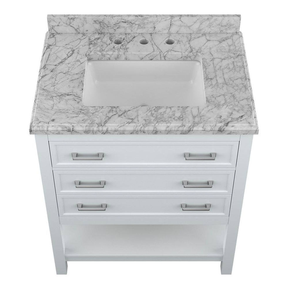 Thumbnail: Design Element Bath Kitchen Affinity 31" Single Sink Vanity w/ White &