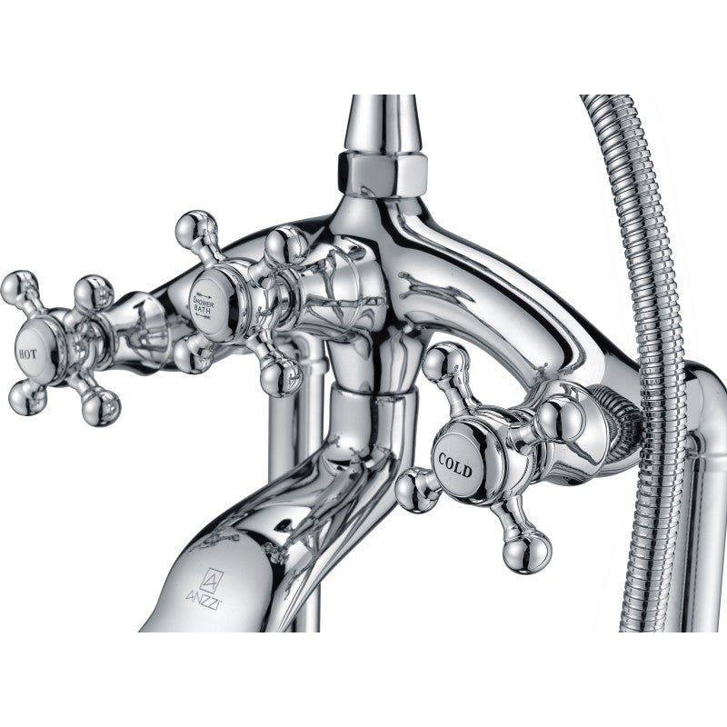 Thumbnail: ANZZI Tugela 3-Handle Claw Foot Tub Faucet with Hand Shower
