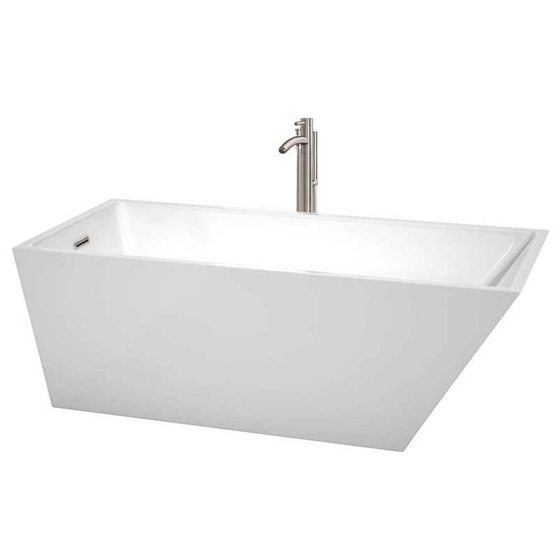 Wyndham Collection Hannah 67″ Freestanding Bathtub in – WCBTK150167ATP11BN