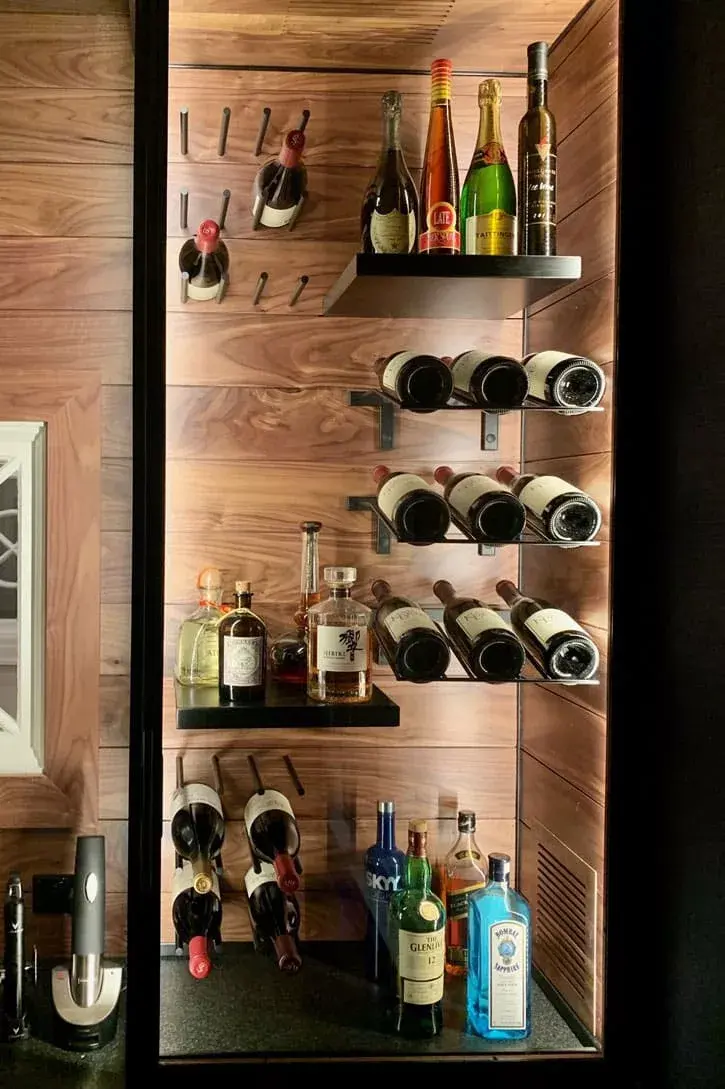 Thumbnail: W Series Presentation Row (wall mounted metal wine rack)