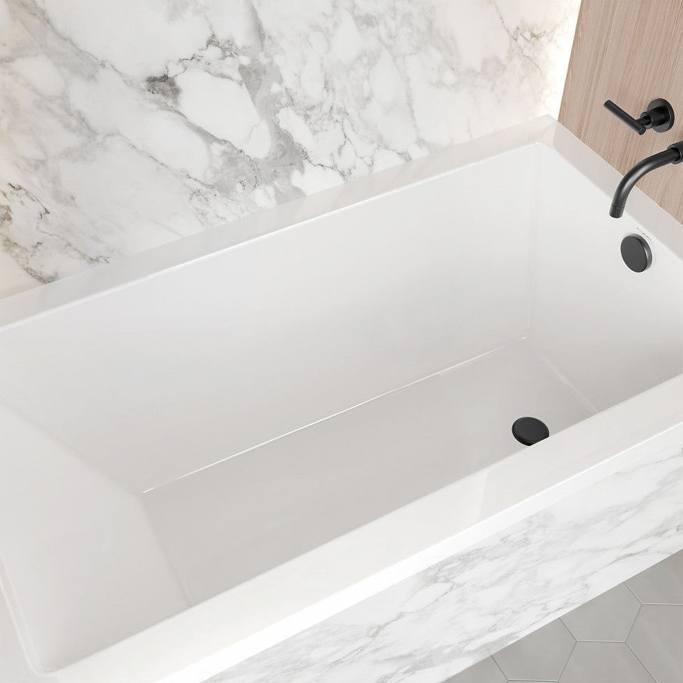 Thumbnail: Swiss Madison Voltaire 54 x 30 Right Drain Soaking Alcove Bathtub in