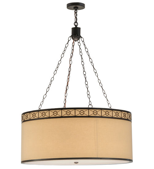 Meyda 36"W Cilindro Circle X Textrene Pendant