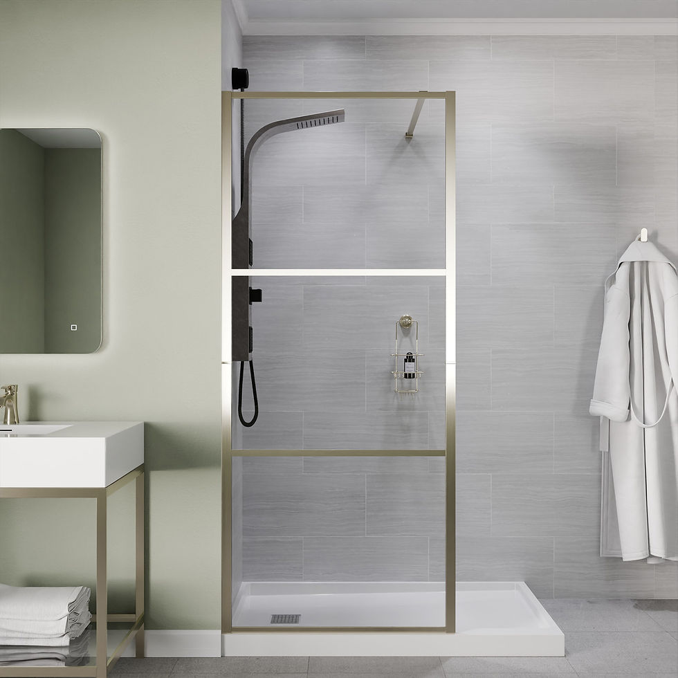 Thumbnail: ANZZI Himmel Series 34 in. x 78 in. Fixed Frameless Shower Door in