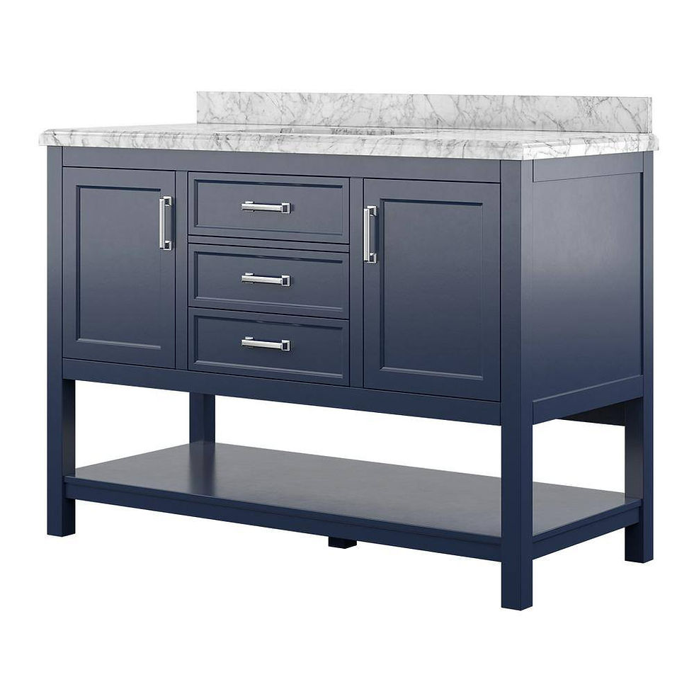 Thumbnail: Design Element Bath Kitchen Affinity 49" Single Sink Vanity w/ White &