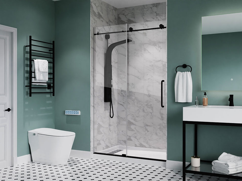 Thumbnail: ANZZI Alexander 60 in. L x 32 in. W Alcove Shower Pan Base w/ Left