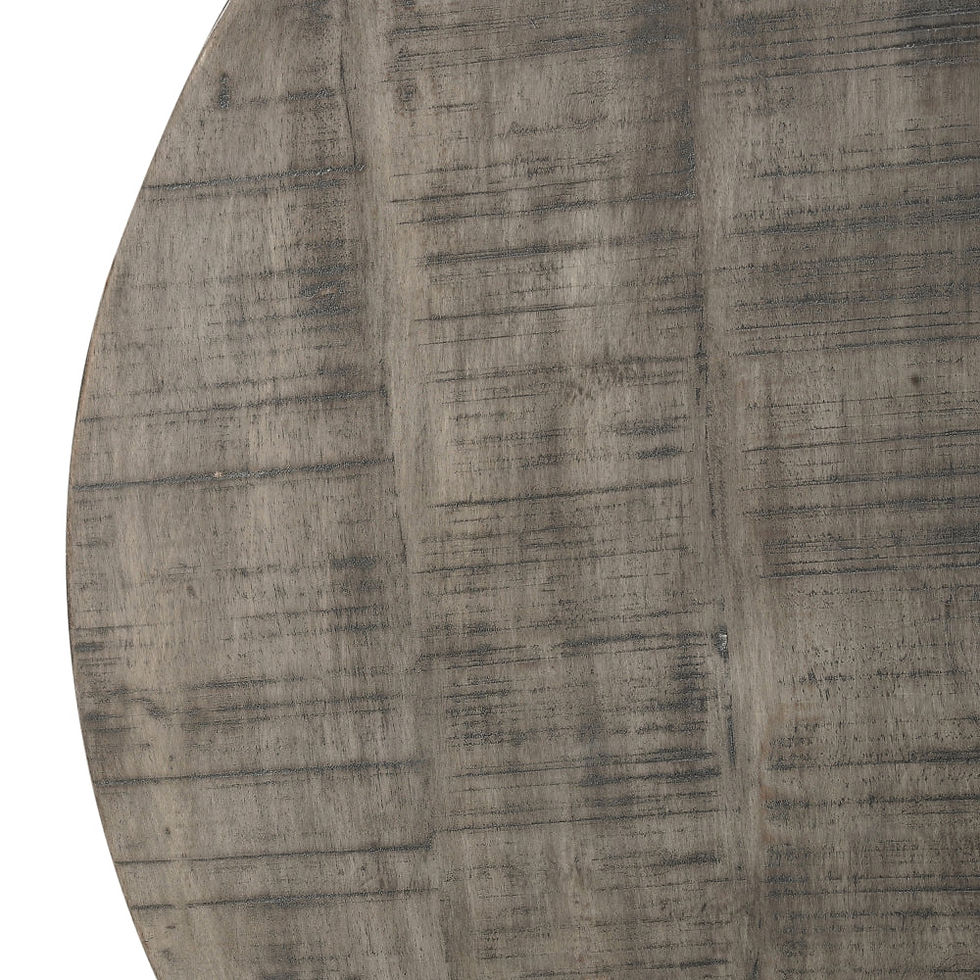 Thumbnail: The Urban Port 36" Round Coffee Table, Handcrafted Drum Shape, Mango