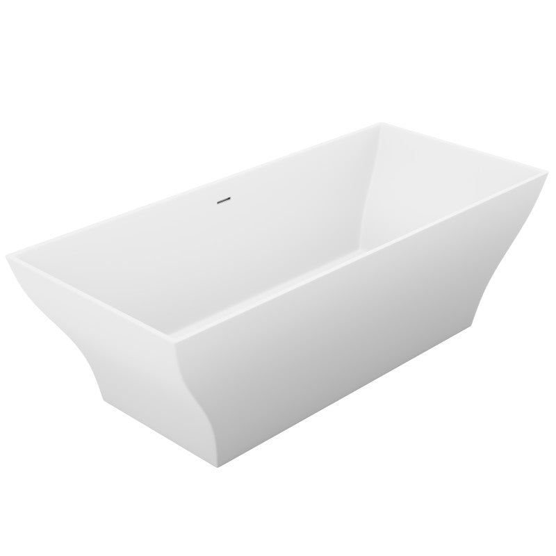 ANZZI Kayenge Series 71 in. x 32 in. Flat Bottom Solid Surface