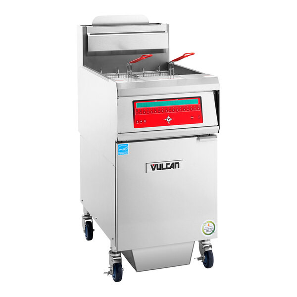 Vulcan 1VHG70CF-NAT QuickFry Series 70 lb. Natural Gas Floor Fryer with Computer