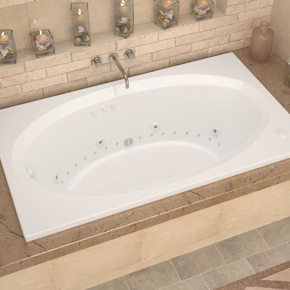 Thumbnail: Atlantis Whirlpools Vogue 43 x 84 Rectangular Air & Whirlpool Jetted Bathtub 438