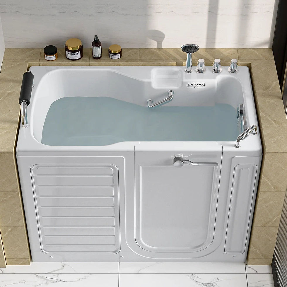 Thumbnail: ibathtub 54" Alcove Soaking Walk-in Tub with Right Drain