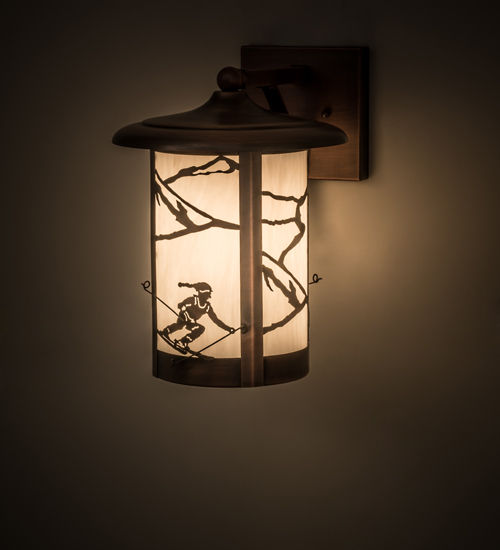 Meyda 10"W Fulton Alpine Solid Mount Wall Sconce