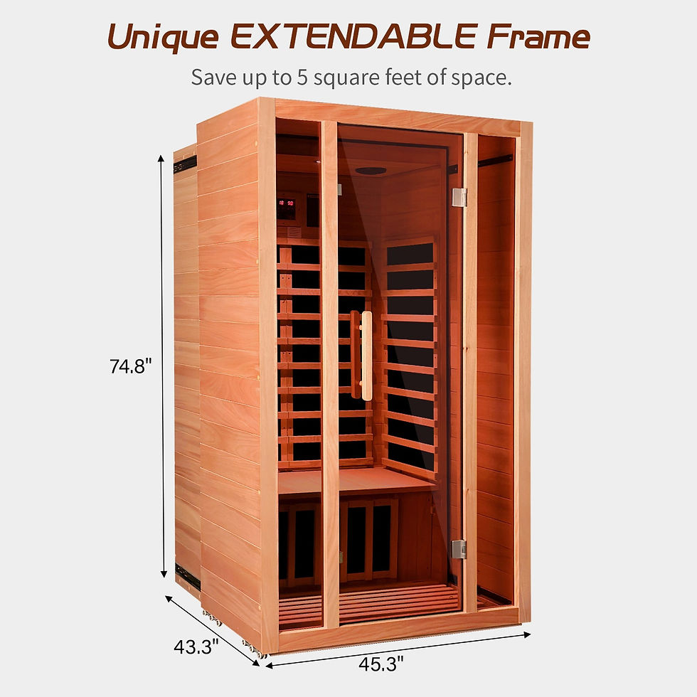 Thumbnail: vanityart Extendable Indoor FAR Infrared Sauna Bluetooth Compatible w/