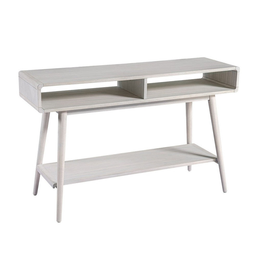 Thumbnail: Camy Sofa Console Table, 2 Open Cubbies, 1 Lower Shelf, White 48 Inch -BM324182